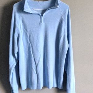 Baby blue Quarter Zip sweater